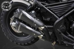 レブル250　コンバットマフラー(カーボン柄)ツインKIT