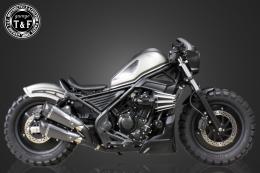 レブル250　コンバットマフラー(カーボン柄)ツインKIT