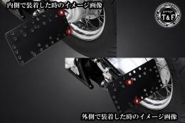 サイドナンバーKIT & ブレットテールランプ(マットブラック)スモーククラシックレンズ　各車種専用取り付けステー付き