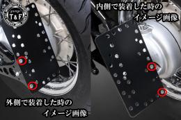サイドナンバーKIT & ブレットテールランプ(マットブラック)スモーククラシックレンズ　各車種専用取り付けステー付き