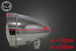5.75インチロケットライト(メッキ)プロジェクターLED仕様(リング付き)