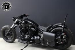 ドラッグスター400　カスタムフェンダー用サドルバック&ポータブルガソリン缶SET(サイドナンバーKIT対応品)