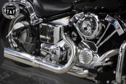 ドラッグスター400　2in1スラッシュカットマフラー(ステンレス)