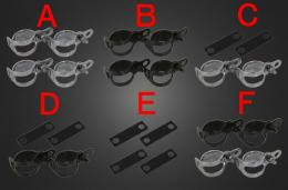 超小型マイクロウィンカー(LED)メッキ　クリアーレンズ仕様　+　各種ステーSET