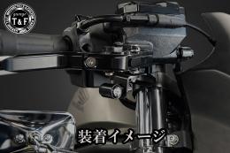 超小型マイクロウィンカー(LED)ブラック　クリアーレンズ仕様　+　各種ステーSET