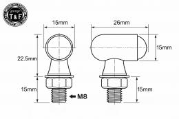 超小型マイクロウィンカー(LED)メッキ　クリアーレンズ仕様