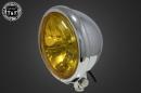 5.75インチLEDバルブベーツライト(オールメッキ)イエローレンズ仕様+各種ステーSET