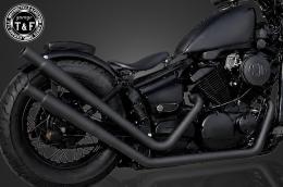 ドラッグスター250　アップトランペットマフラー(ブラック)
