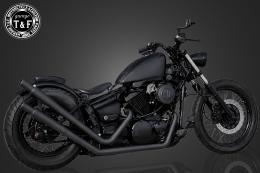 ドラッグスター250　アップトランペットマフラー(ブラック)