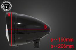 5.75インチロケットライト(ブラック)プロジェクターLED仕様(リング付き)