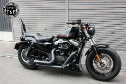 スポーツスター　極太φ38シーシーバーロング(ブラック)純正フェンダー専用