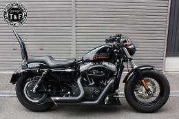 スポーツスター　極太φ38シーシーバーロング(ブラック)純正フェンダー専用