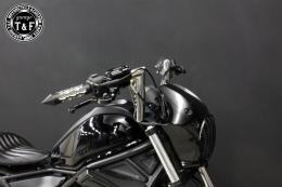 レブル250(2017〜2019年)ABS非搭載モデル　極太バットマンハンドル　8インチ(メッキ)&ワイヤーセット