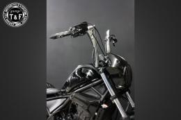 レブル250(2020〜2024年)ABS搭載モデル　極太バットマンハンドル　14インチ(メッキ)&ワイヤーセット