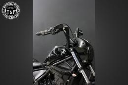 レブル250(2017〜2019年)ABS非搭載モデル　極太バットマンハンドル　10インチ(ブラック)&ワイヤーセット