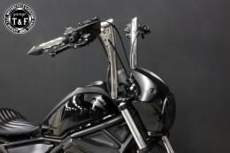 レブル250(2017〜2019年)ABS搭載モデル　極太バットマンハンドル　14インチ(メッキ)&ワイヤーセット