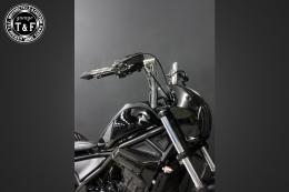 レブル250(2017〜2019年)ABS非搭載モデル　極太バットマンハンドル　10インチ(メッキ)&ワイヤーセット