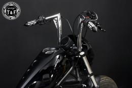 レブル250(2020〜2024年)ABS搭載モデル　極太バットマンハンドル　12インチ(メッキ)&ワイヤーセット