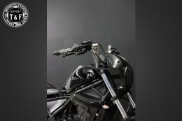 レブル250(2020〜2024年)ABS搭載モデル　極太バットマンハンドル　8インチ(メッキ)&ワイヤーセット