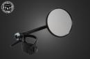 3インチラウンドサイドミラー(フォーククランプ式)ブラック