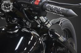 3インチラウンドサイドミラー(フォーククランプ式)ブラック